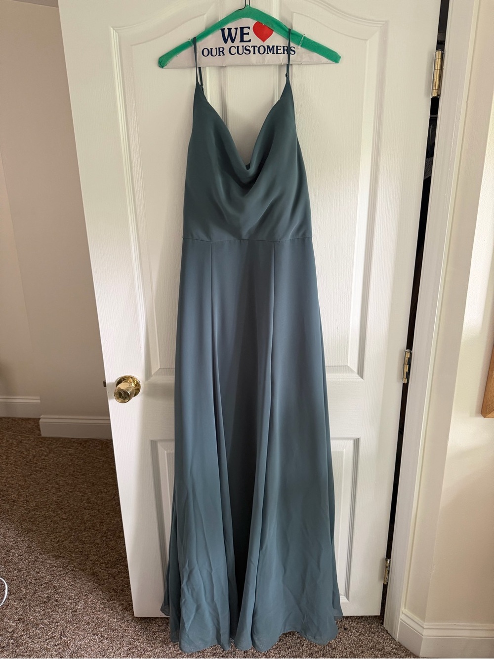 Jenny Yoo Lissa Bridesmaid Dress in Agave - Picture 2 of 4